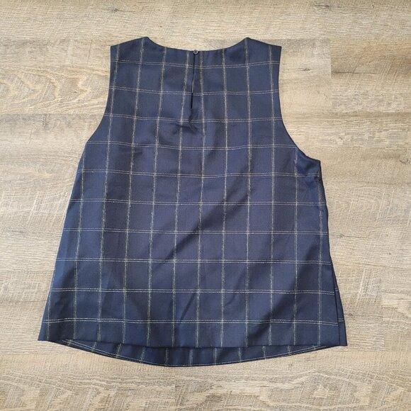 NWT BANANA REPUBLIC | Plaid Shine Shell Tank Top | Sz. M - Picture 7 of 7